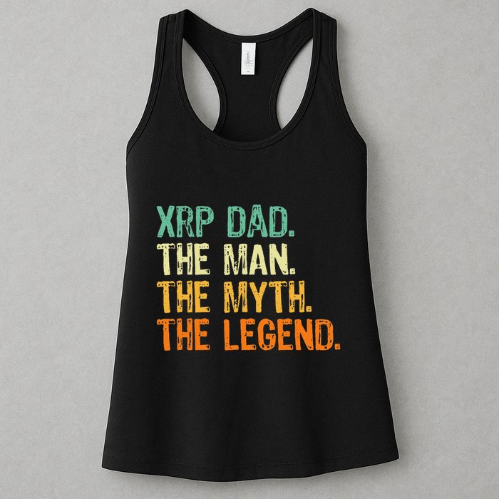 Xrp Dad Crypto Merchandise Man Myth Legend Womens Tank Top