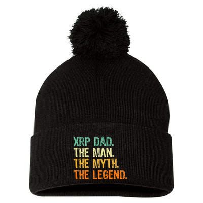Xrp Dad Crypto Merchandise Man Myth Legend Pom Pom 12in Knit Beanie