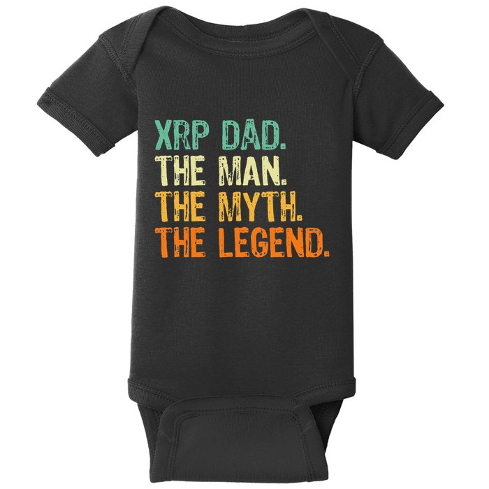 Xrp Dad Crypto Merchandise Man Myth Legend Baby Bodysuit