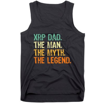 Xrp Dad Crypto Merchandise Man Myth Legend Tank Top
