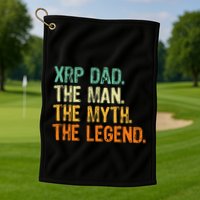 Xrp Dad Crypto Merchandise Man Myth Legend Golf Towel