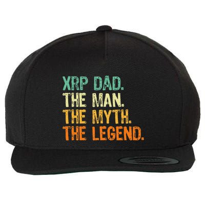 Xrp Dad Crypto Merchandise Man Myth Legend Wool Snapback Cap