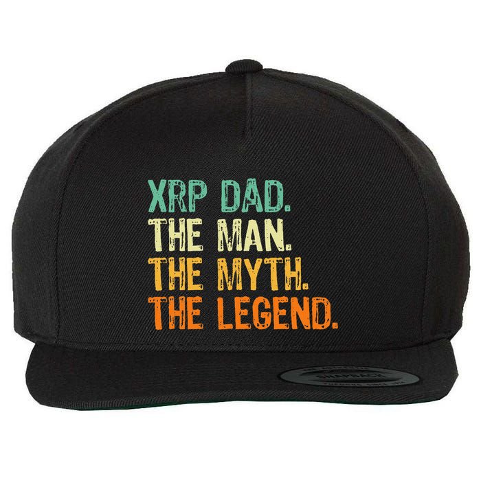 Xrp Dad Crypto Merchandise Man Myth Legend Wool Snapback Cap