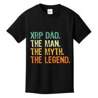 Xrp Dad Crypto Merchandise Man Myth Legend Kids T-Shirt