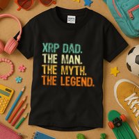 Xrp Dad Crypto Merchandise Man Myth Legend Kids T-Shirt