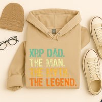 Xrp Dad Crypto Merchandise Man Myth Legend Hoodie