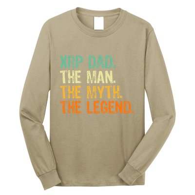 Xrp Dad Crypto Merchandise Man Myth Legend Long Sleeve Shirt