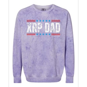 Xrp Dad Crypto Merchandise Colorblast Crewneck Sweatshirt