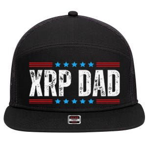 Xrp Dad Crypto Merchandise 7 Panel Mesh Trucker Snapback Hat