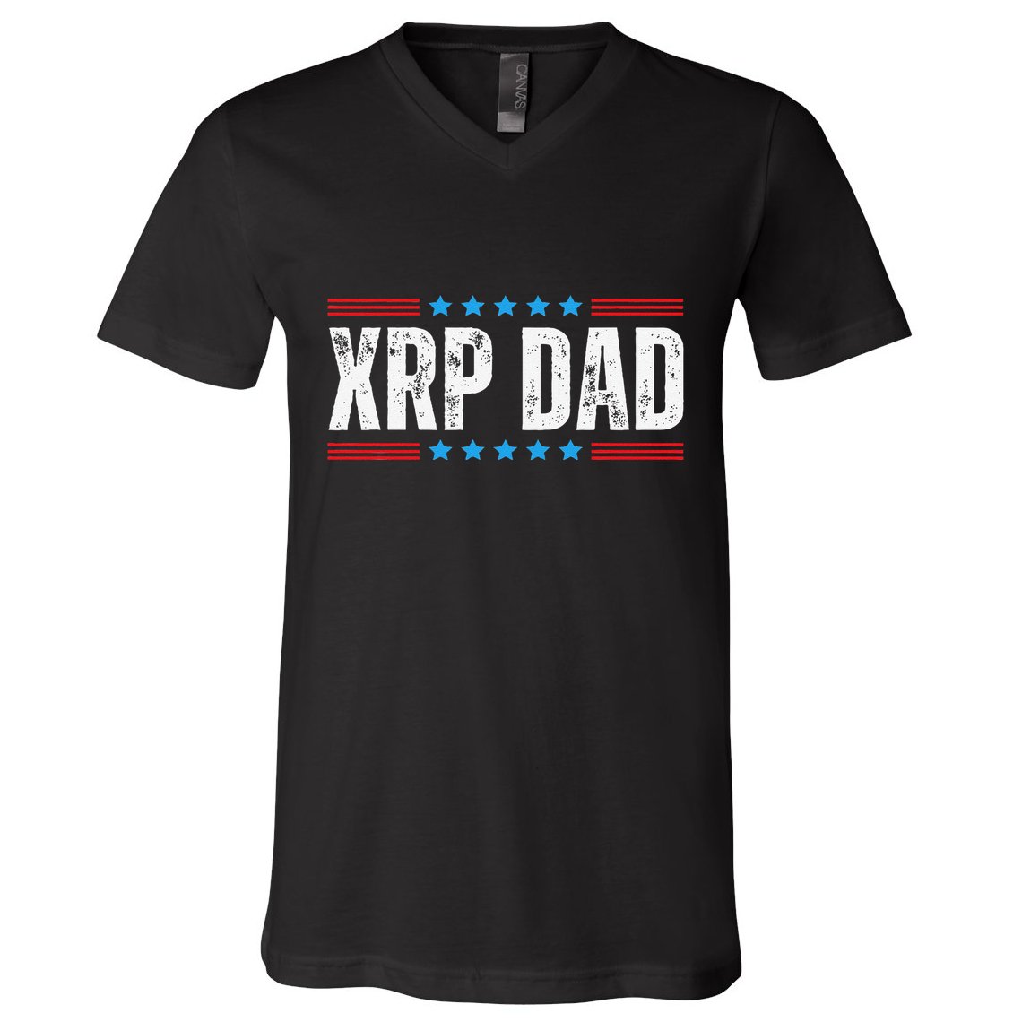 Xrp Dad Crypto Merchandise V-Neck T-Shirt