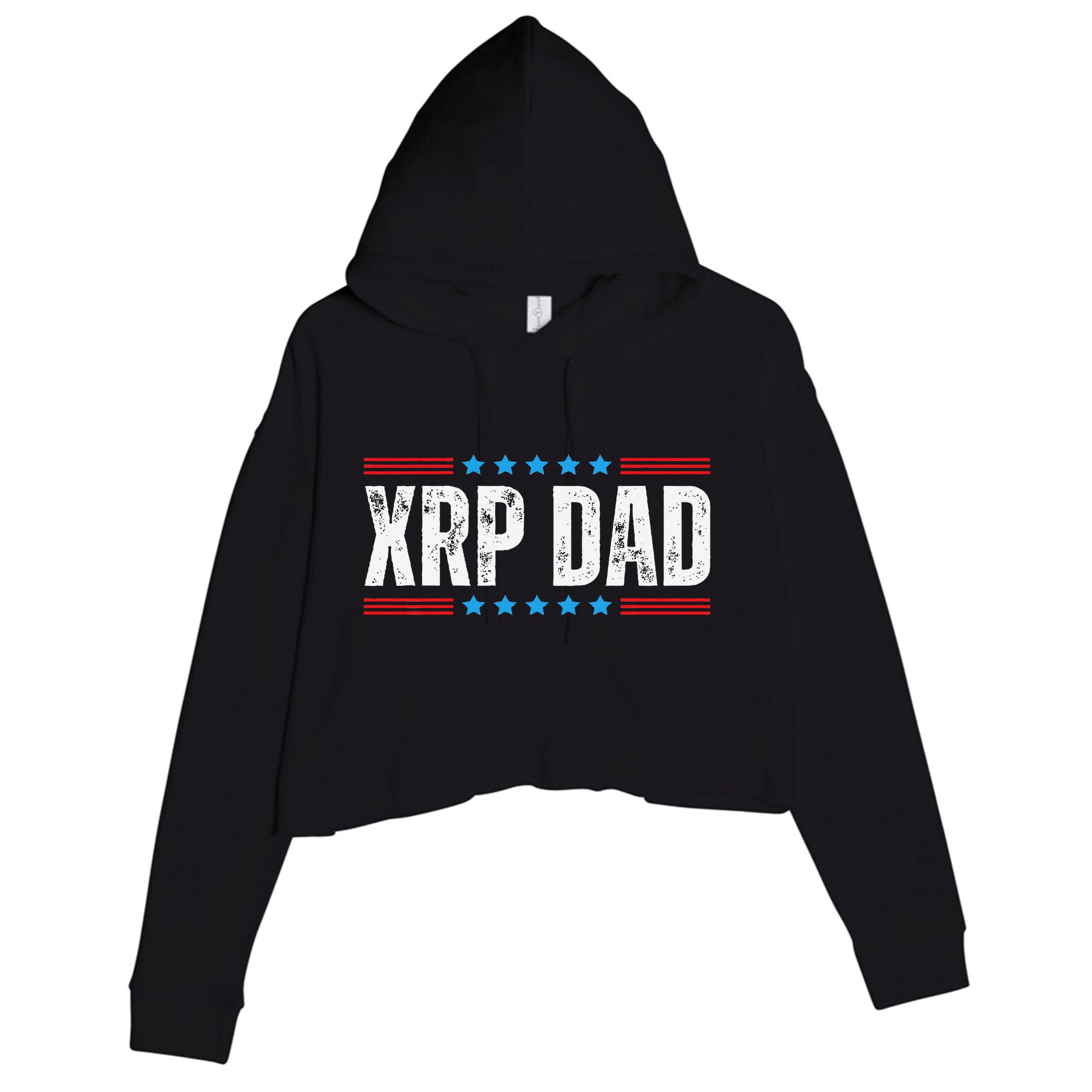 Xrp Dad Crypto Merchandise Crop Fleece Hoodie