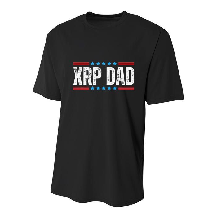Xrp Dad Crypto Merchandise Youth Performance Sprint T-Shirt