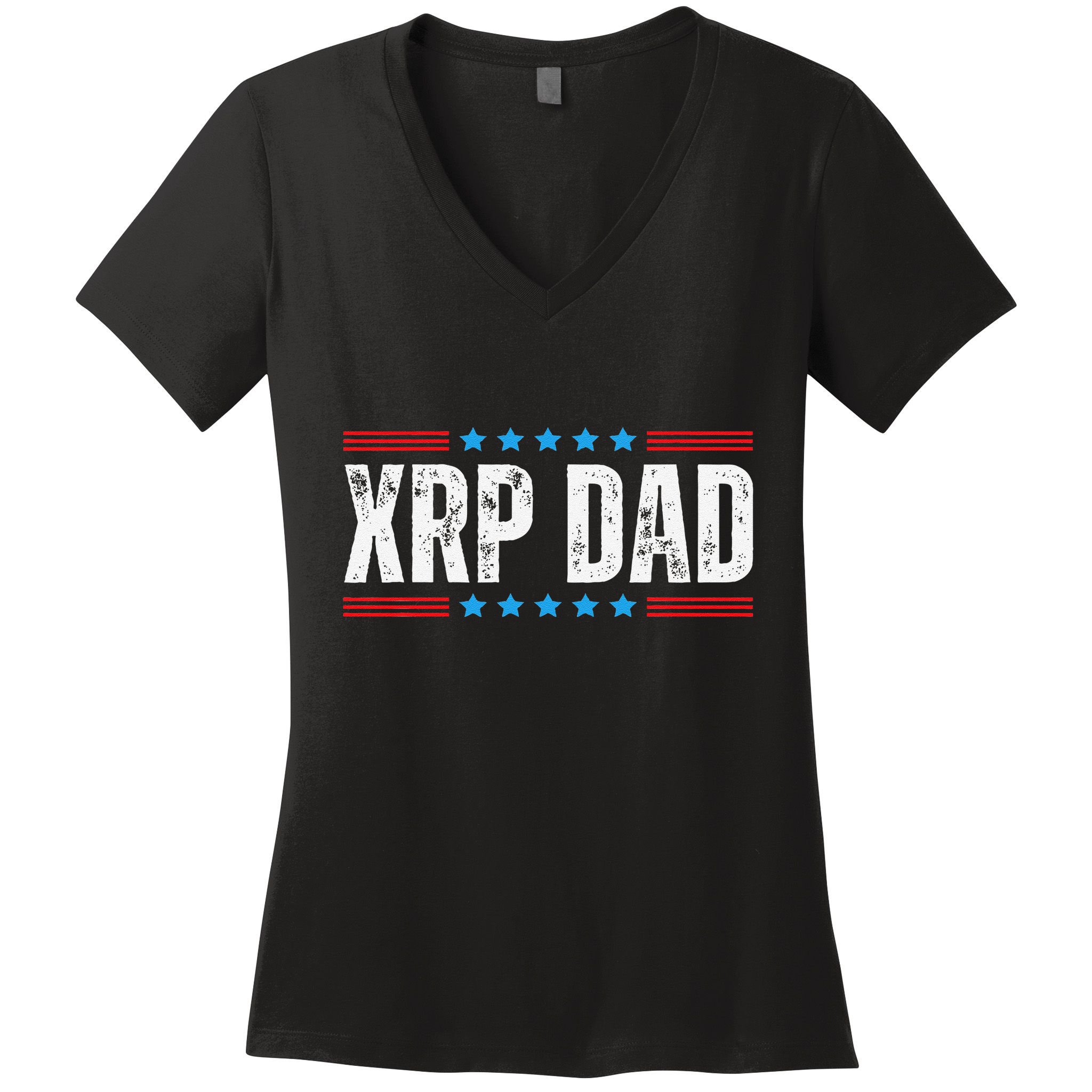 Xrp Dad Crypto Merchandise Women's V-Neck T-Shirt