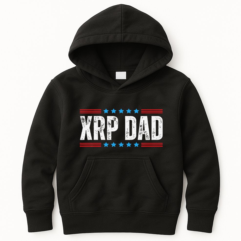 Xrp Dad Crypto Merchandise Kids Hoodie