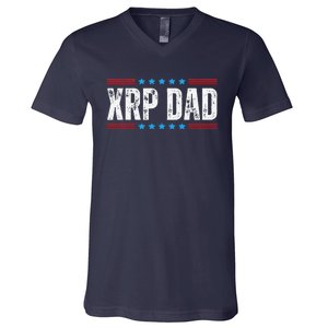 Xrp Dad Crypto Merchandise V-Neck T-Shirt