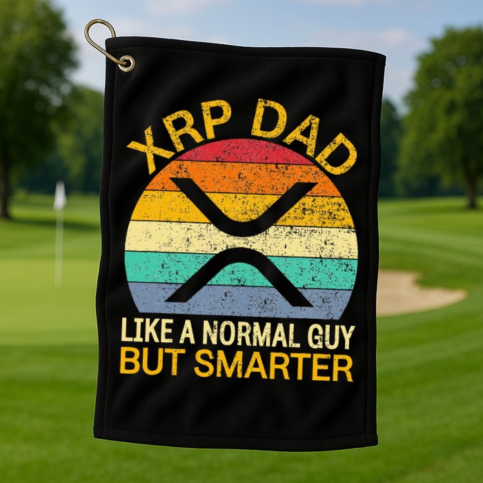 Xrp Dad Crypto Merchandise Definition Golf Towel