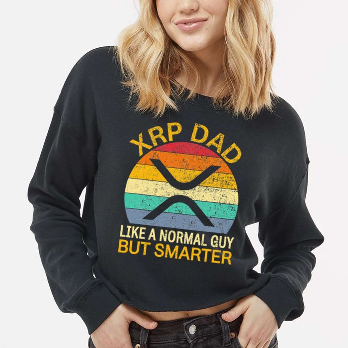 Xrp Dad Crypto Merchandise Definition Cropped Pullover Crew