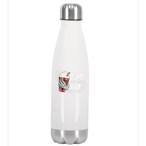 Xmas Dead Inside But Festive Funny Skeleton Hand Christmas Funny Gift Stainless Steel Insulated Water Bottle