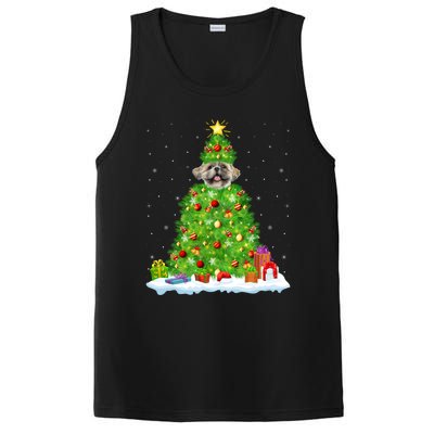 Xmas Decorations Lights Santa Shih Tzu Dog Christmas Tree Gift PosiCharge Competitor Tank