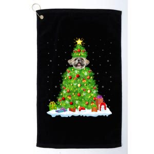 Xmas Decorations Lights Santa Shih Tzu Dog Christmas Tree Gift Platinum Collection Golf Towel