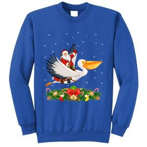 Xmas Decor Lights Funny Santa Riding Pelican Bird Christmas Gift Sweatshirt