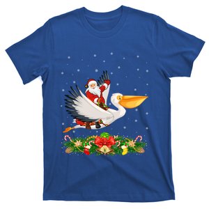 Xmas Decor Lights Funny Santa Riding Pelican Bird Christmas Gift T-Shirt