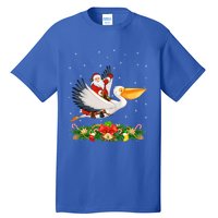 Xmas Decor Lights Funny Santa Riding Pelican Bird Christmas Gift Tall T-Shirt