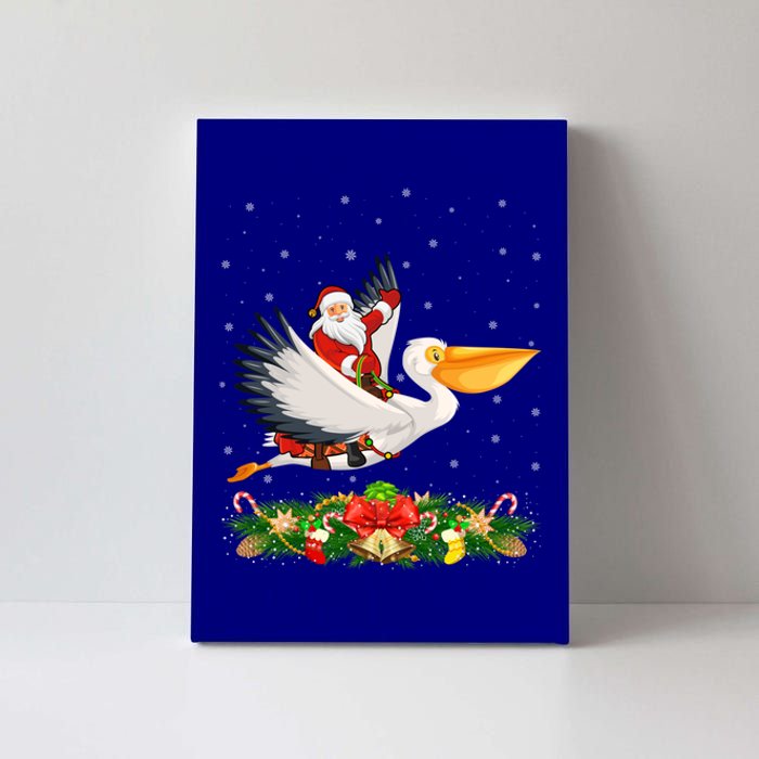 Xmas Decor Lights Funny Santa Riding Pelican Bird Christmas Gift Canvas