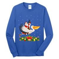 Xmas Decor Lights Funny Santa Riding Pelican Bird Christmas Gift Tall Long Sleeve T-Shirt