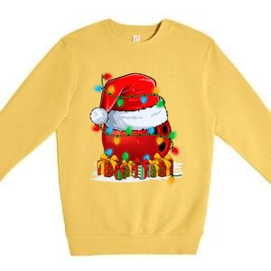 Xmas Decorations Lighting Santa Bowling Christmas Gift Premium Crewneck Sweatshirt