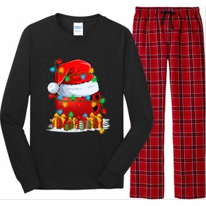 Xmas Decorations Lighting Santa Bowling Christmas Gift Long Sleeve Pajama Set