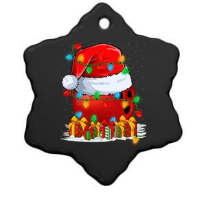 Xmas Decorations Lighting Santa Bowling Christmas Gift Ceramic Star Ornament