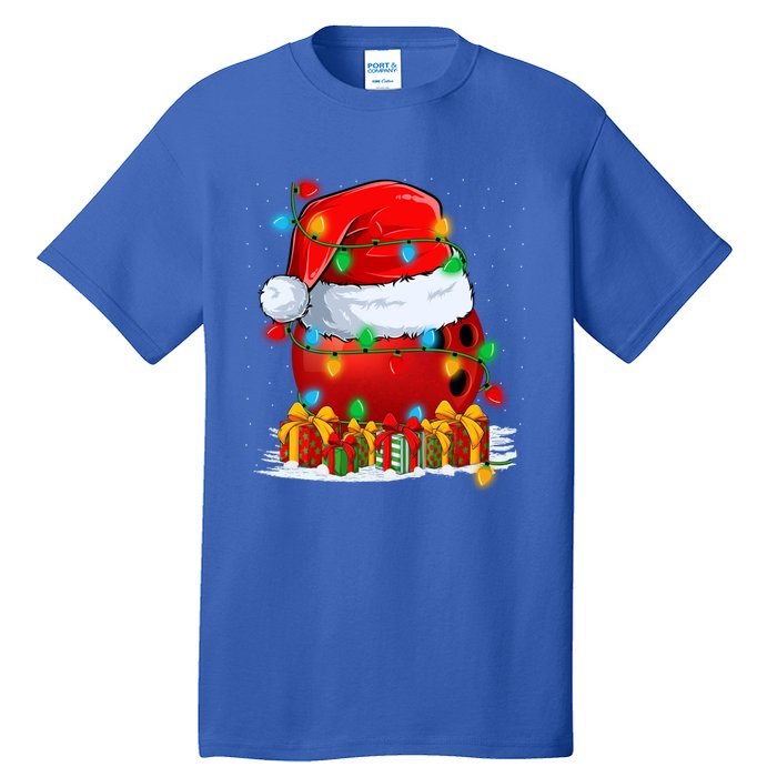 Xmas Decorations Lighting Santa Bowling Christmas Gift Tall T-Shirt