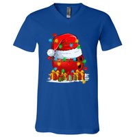 Xmas Decorations Lighting Santa Bowling Christmas Gift V-Neck T-Shirt