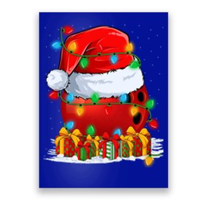 Xmas Decorations Lighting Santa Bowling Christmas Gift Poster