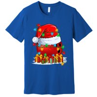 Xmas Decorations Lighting Santa Bowling Christmas Gift Premium T-Shirt