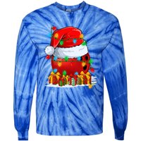 Xmas Decorations Lighting Santa Bowling Christmas Gift Tie-Dye Long Sleeve Shirt