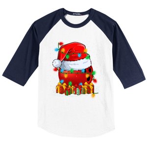 Xmas Decorations Lighting Santa Bowling Christmas Gift Baseball Sleeve Shirt