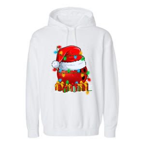 Xmas Decorations Lighting Santa Bowling Christmas Gift Garment-Dyed Fleece Hoodie