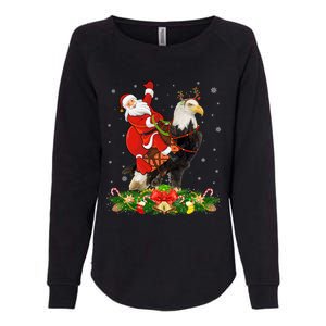 Xmas Decor Lights Funny Santa Riding Eagle Bird Christmas Cool Gift Womens California Wash Sweatshirt