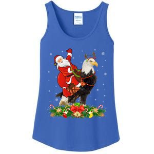 Xmas Decor Lights Funny Santa Riding Eagle Bird Christmas Cool Gift Ladies Essential Tank