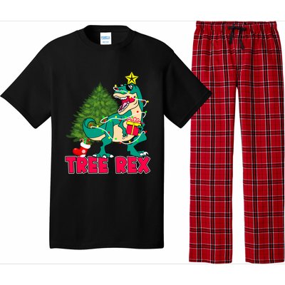 Xmas Dinosaur Merry Rexmas Trex Tree Rex Christmas Gift Pajama Set