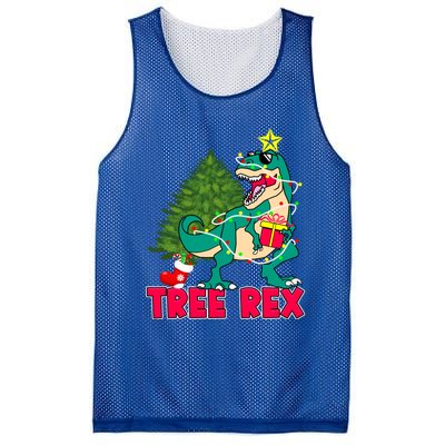 Xmas Dinosaur Merry Rexmas Trex Tree Rex Christmas Gift Mesh Reversible Basketball Jersey Tank