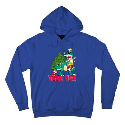 Xmas Dinosaur Merry Rexmas Trex Tree Rex Christmas Gift Tall Hoodie