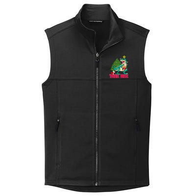 Xmas Dinosaur Merry Rexmas Trex Tree Rex Christmas Gift Collective Smooth Fleece Vest