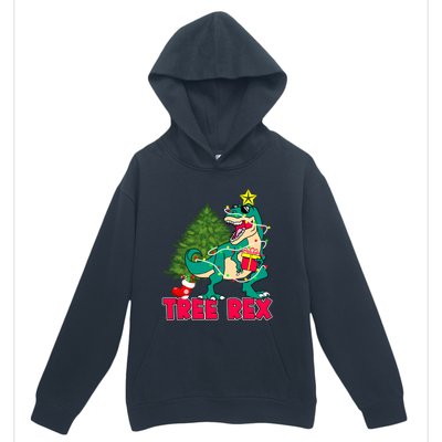 Xmas Dinosaur Merry Rexmas Trex Tree Rex Christmas Gift Urban Pullover Hoodie