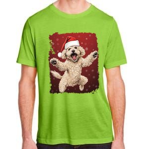 Xmas Dog Poodle Christmas Great Gift Adult ChromaSoft Performance T-Shirt