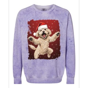 Xmas Dog Poodle Christmas Great Gift Colorblast Crewneck Sweatshirt