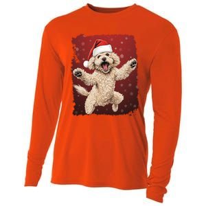 Xmas Dog Poodle Christmas Great Gift Cooling Performance Long Sleeve Crew