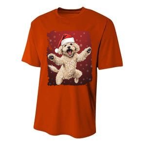 Xmas Dog Poodle Christmas Great Gift Performance Sprint T-Shirt